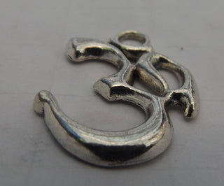 Charm (Large OHM) 26 x 22mm. (hole is 3mm)  Antique Silver Color.  See Drop Down for pack size.