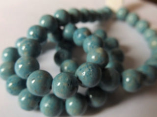 Fossil (8mm Rounds) *Approx 48 Beads  *Washed Denim