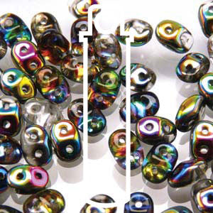 SuperDuo *CRYSTAL VITRAIL  (Czech)  2.5 x 5mm  *24 gr tube - Mhai O' Mhai Beads
