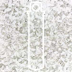 SuperDuo *Crystal Silver Line   (Czech)  2.5 x 5mm  *24 gr tube