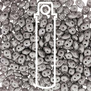 SuperDuo *CHALK Jet LUSTER  (Czech)  2.5 x 5mm  *24 gr tube