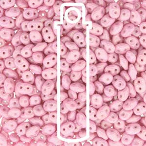 SuperDuo *CHALK LILAC LUSTER  (Czech)  2.5 x 5mm  *24 gr tube - Mhai O' Mhai Beads
