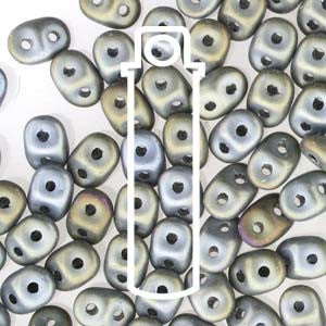 SuperDuo *JET BROWN IRIS MATTE (Czech)  2.5 x 5mm  *22 gr tube - Mhai O' Mhai Beads
