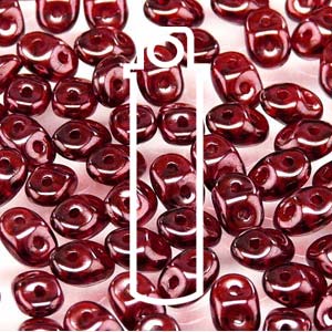 SuperDuo *Red Wine   (Czech)  2.5 x 5mm  *22 gr tube