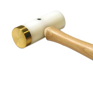 Dual Nylon Brass Head Hammer 1.5" Head.  10 0z