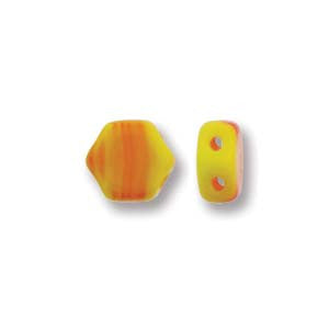 Honey Comb Beads (Czech Glass) 30 beads/strand.  *HODGE PODGE ORANGE