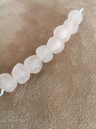 Aftican Recycled Glass Round Beadd (Soft Pink!) See Drop Down for Size Options