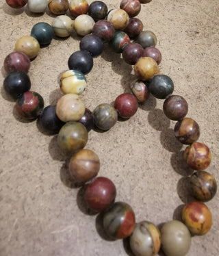Jasper (Deep Picture/ Picasso)    16" Strand (See drop down for suze options)