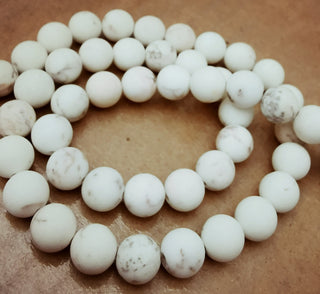 Howlite (Frosted Creams on Off White) Rounds (8mm size approx 50 Beads)