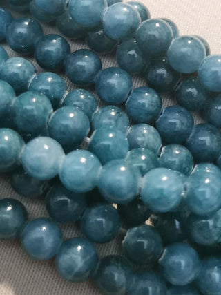 Jade (Creamy Teal Green) 6mm Round (approx 60 Beads)