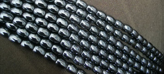 Hematite.   *4 x 6mm Rice Shaped.  Dark. (see drop down for options)1  Approx 70 Beads