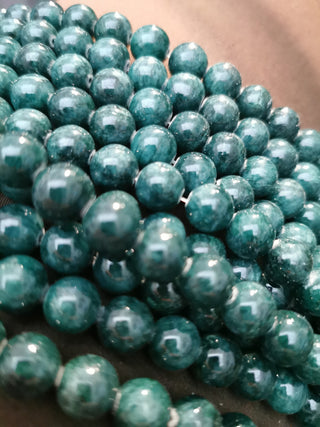 Jade (Dyed Dark Green) 10mm Round (approx 40 Beads)