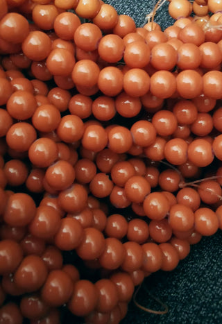 Glass Bead (Round 8mm) Pottery Brown