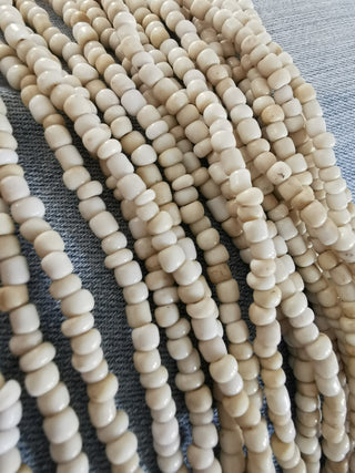 Glass Indonesian / Bali Beads. (Clay) Size 6 Seed Bead Size.  40 inch strand.  Approx 400 beads/ strand