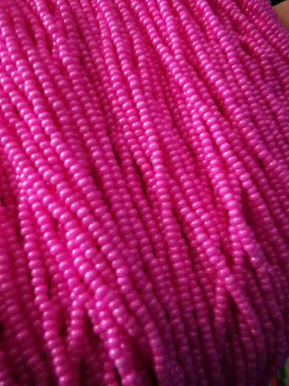 11/0 Czech (Opaque Pink Rose) 6 String/Hank  *Approx 17 gr