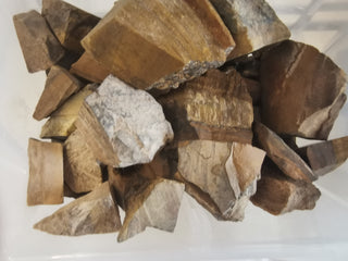 Tiger Eye Gemstone 'Chunks'.   (No hole.  Undrilled).  Sold per piece.  Size/ Weight is approx.