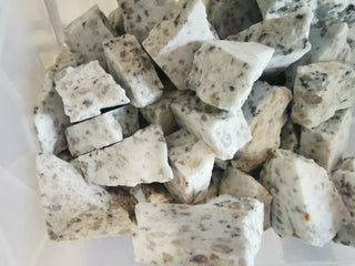 Sesame Jasper Gemstone 'Chunks'.   (No hole.  Undrilled).  Sold per piece.  Size/ Weight is approx.
