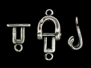 Horseshoe Clasp  (Pewter) 18 x10 mm - Mhai O' Mhai Beads
 - 2