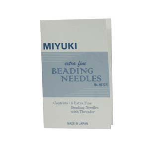 Miyuki (Extra Fine) Beading Needles with Threader (Packed 6 Needles)