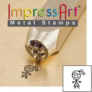 Little Girl Design Stamp(S) *6 mm - Mhai O' Mhai Beads
 - 2
