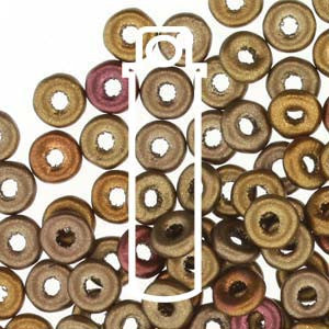 O BEADS (3.8X1MM)  METALLIC MIX - Mhai O' Mhai Beads
