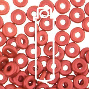 O BEADS (3.8X1MM)  LAVA RED - Mhai O' Mhai Beads
