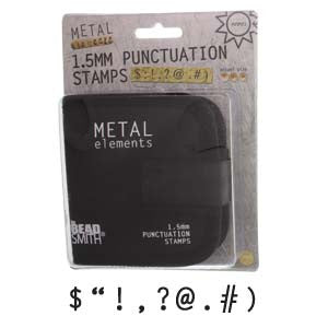 Punctuation Stamps- 9 pieces w/ Canvas Case (1.5mm/ 3mm/ 6mm) - Mhai O' Mhai Beads
 - 1