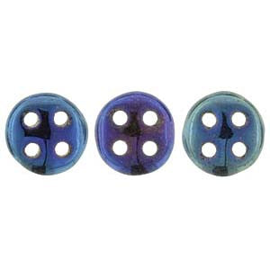 CzechMates (QUADRALENTIL)  6mm (10 gr)  *Blue Iris - Mhai O' Mhai Beads
