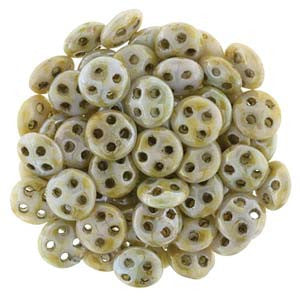 CzechMates (QUADRALENTIL)  6mm (10 gr)  * Opaque Ultra Luster Green - Mhai O' Mhai Beads
