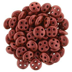 CzechMates (QUADRALENTIL)  6mm (10 gr)  *Matte Metallic Lava - Mhai O' Mhai Beads
