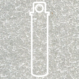 11/0 Czech Glass Round Seed Beads.  (Crystal ) Tube.  24gr.