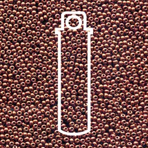 11/0 Czech Round Glass Seed Beads. (Bronze Fire Red) *24 gram TUBE