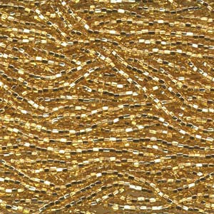 6/0 Czech  (STRAWBERRY GOLD)  6 String/Hnk -Approx 65 Grams - Mhai O' Mhai Beads
