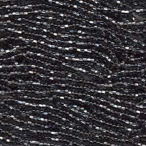 6/0 Czech (BLACK DIAMOND SILVER LINED)  6 String/Hnk -Approx 65 Grams - Mhai O' Mhai Beads
