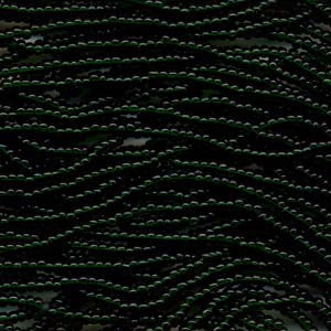 6/0 Czech (DARK GREEN TRANSPARENT)  6 String/Hnk -Approx 68 Grams - Mhai O' Mhai Beads
