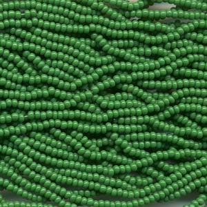 6/0 Czech (GREEN OP)  6  String/Hnk -Approx 78 Grams - Mhai O' Mhai Beads

