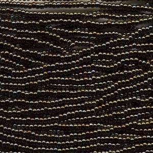 6/0 Czech (BROWN IRIS)  6  String/Hnk -Approx 73 Grams - Mhai O' Mhai Beads

