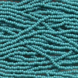 8/0 Czech (Green Turq) 6 String/Hank  *Approx 36 gr - Mhai O' Mhai Beads
