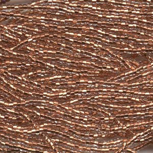 6/0 Czech (CRYSTAL COPPER LINED)  6 String/Hnk -Approx 70 Grams - Mhai O' Mhai Beads

