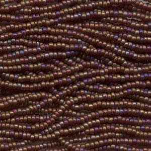6/0 Czech  (GARNETT MATT AB)  6 String/Hnk -Approx 75 Grams - Mhai O' Mhai Beads
