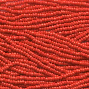 6/0 Czech  (LIGHT RED)  6 String/Hnk -Approx 58 Grams - Mhai O' Mhai Beads
