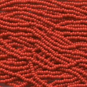 6/0 Czech  ( RED)  6 String/Hnk -Approx 74 Grams - Mhai O' Mhai Beads
