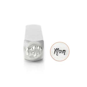 "Mom" Script Design Stamp *6 mm