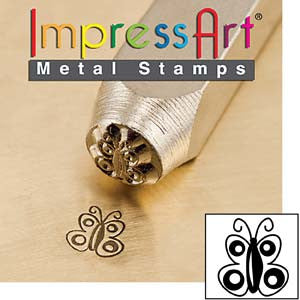 Butterfly Design Stamp(s) *6mm - Mhai O' Mhai Beads
 - 3