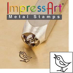 Song Bird Design Stamp *6mm - Mhai O' Mhai Beads
