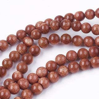 Goldstone  (rounds) 15" strand.   See Drop Down for Size Options