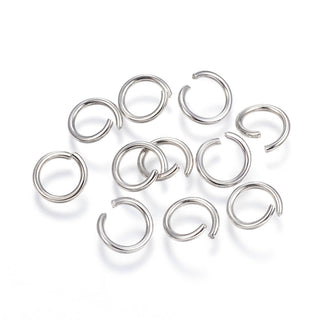 304 Stainless Steel Jump Rings, Open Jump Rings, Stainless Steel Color, 10x1.4mm, Inner Diameter: 7mm *Packed 100 Rings.