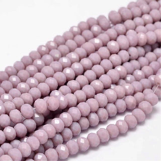 Glass Beads Strands, Faceted Rondelle , Thistle, 6 x 4mm, Approx 94 Beads