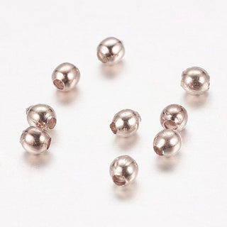 Spacer (Iron) Beads (4mm with a 1.5mm hole).  Rose Gold Color.  3.5oz bag