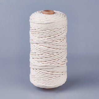 Macrame Cord.  Twisted Cotton.  3mm.  (100 Meter Roll).  *See Drop Down for Color Options